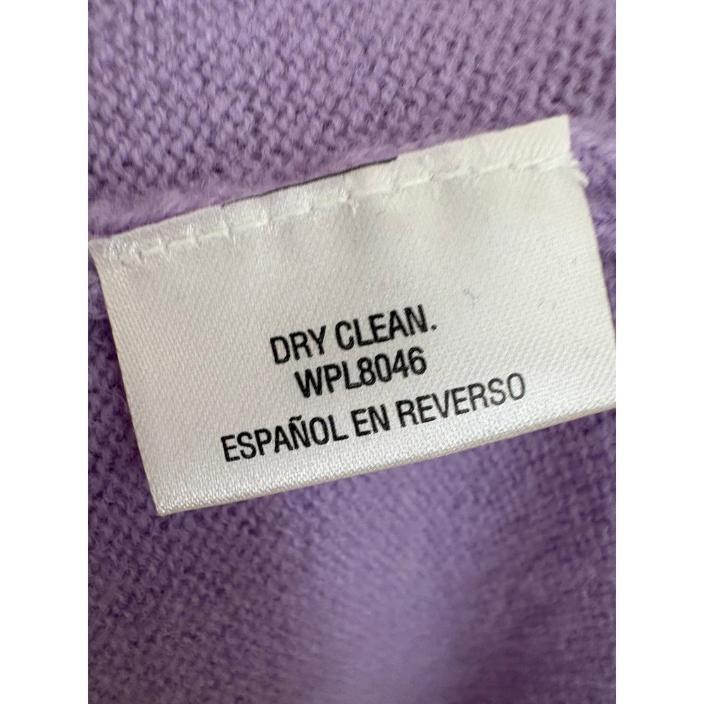 Charter Club Sweater V-Neck Cashmere Large Purple Luxury Knit Long Sleeve - Picture 6 of 7